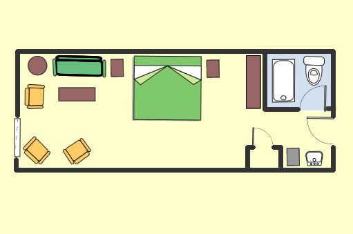Deluxe Standard room layout